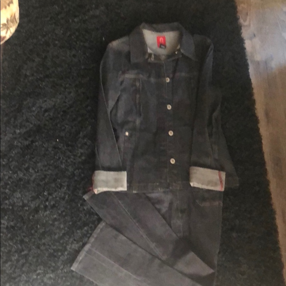 Guess black stretchy skinny leg pant set